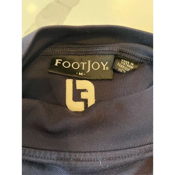 Footjoy FJ Men’s Mock Neck Navy Pullover Sz M Long Sleeve Golf - Picture 5 of 8